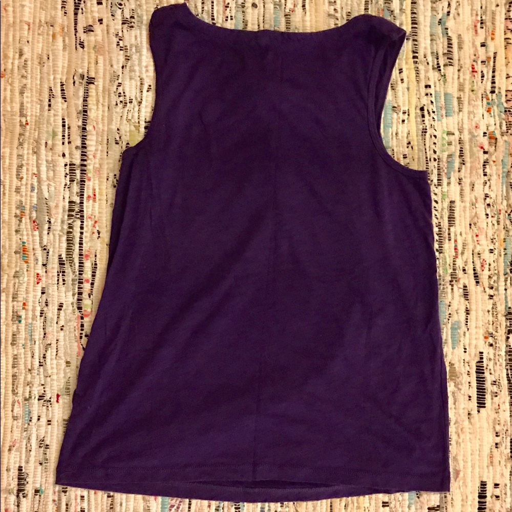 PURPLE J.Crew Cowl Neck Tank - Picture 3 of 4